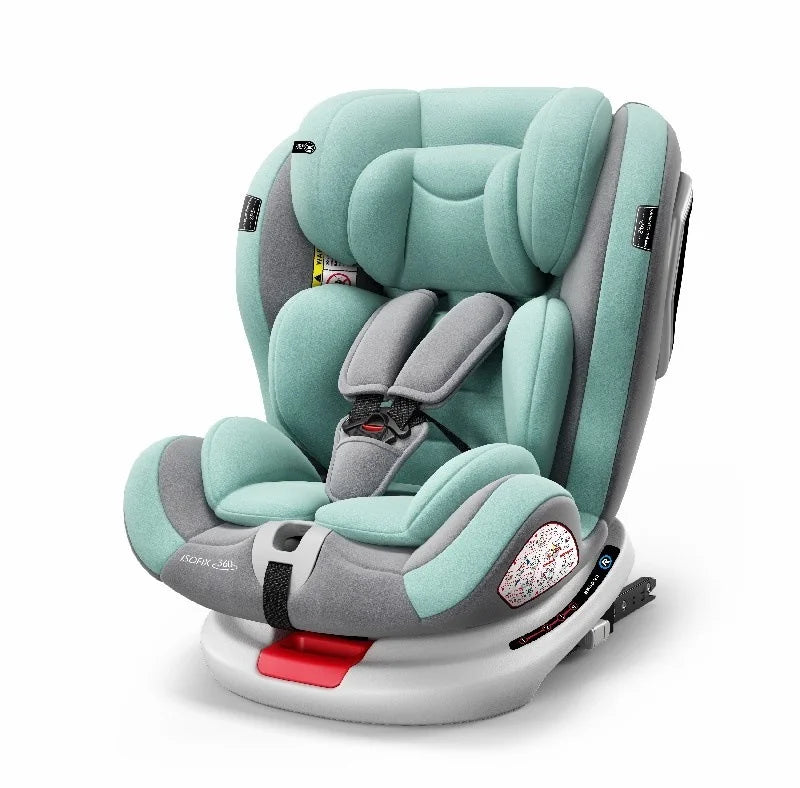 360 Degree Rotation Portable Child Baby Car Safety Seat with Belts