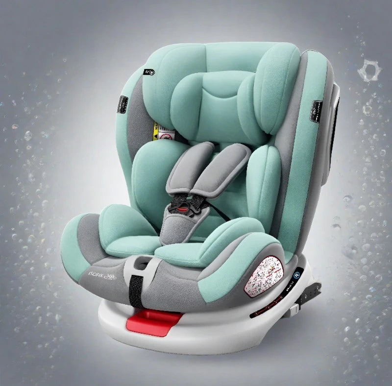 360 Degree Rotation Portable Child Baby Car Safety Seat with Belts