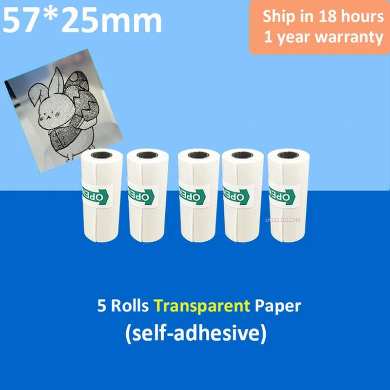 "Portable Mini Thermal Printer with Wireless BT Connectivity and 203Dpi Resolution for Photo, Label, and Memo Printing, Includes USB Cable - Imprimante Portable"