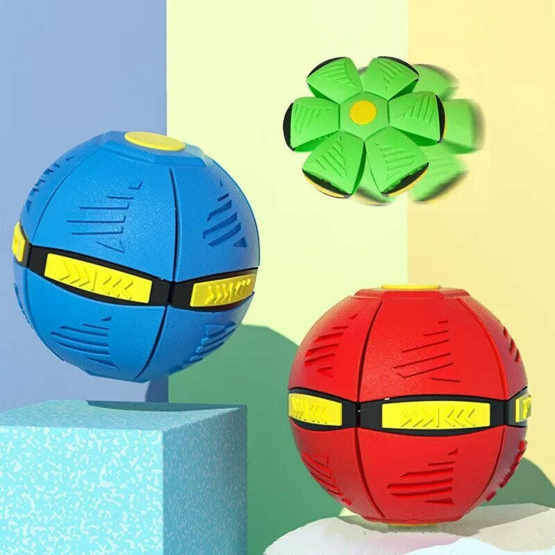 "Interactive Outdoor Dog Flying Saucer Ball for Sports Training and Play"